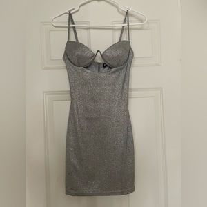 Babyboo Dresses Babyboo Fashion Silver Sparkle Dress